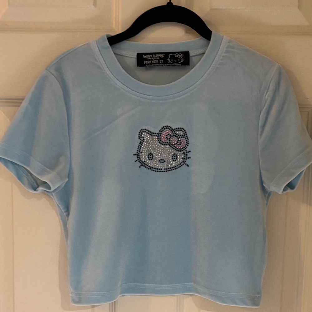 Hello Kitty Light Blue Short Sleeve Tee